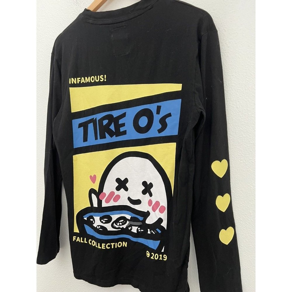 Infamous! Infamous Streetwear Black Graphic long Sleeve T-shirt Women’s M Anime